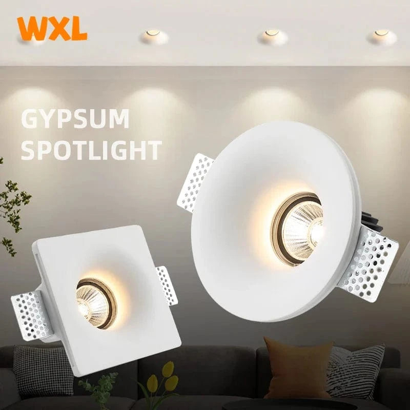 Spot encastré design en gypse GU10 LED anti-éblouissant - Projecteur intégré sans bordure pour salon, chambre, allée - Éclairage domestique | Marco Lucetti