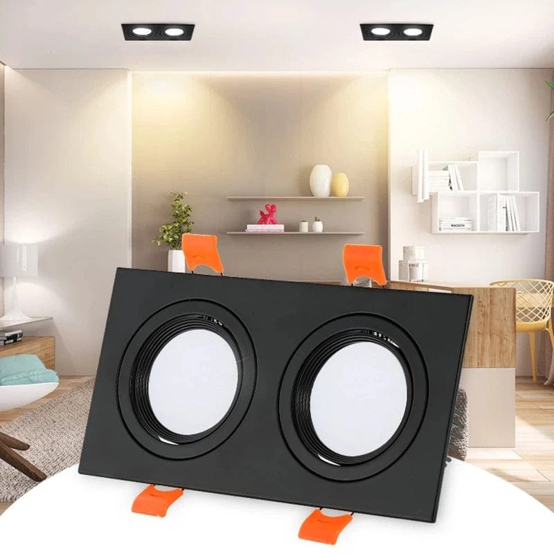 Spot Encastré Double LED Dimmable Downlight COB 7w 12w 15W 30W - Idéal pour chambres et hôtels - Luminaire élégant de plafond AC 220V | Marco Lucetti