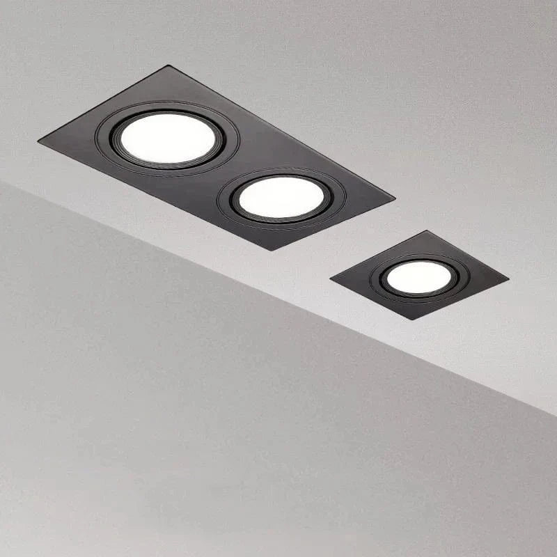 Spot Encastré Double LED Dimmable Downlight COB 7w 12w 15W 30W - Idéal pour chambres et hôtels - Luminaire élégant de plafond AC 220V | Marco Lucetti 3000K / 15W à intensité variable / BLANC