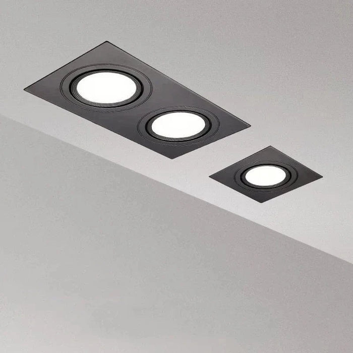 Spot Encastré Double LED Dimmable Downlight COB 7w 12w 15W 30W - Idéal pour chambres et hôtels - Luminaire élégant de plafond AC 220V | Marco Lucetti 3000K / 15W à intensité variable / BLANC