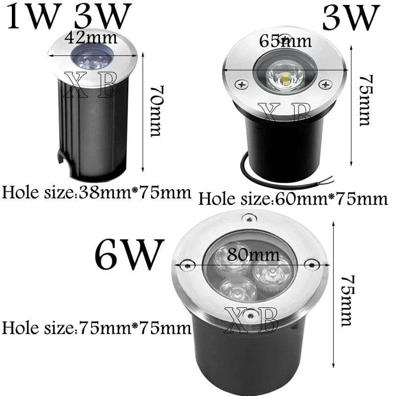 Spot encastré High Lumens LED Waterproof pour jardin souterrain. | Marco Lucetti