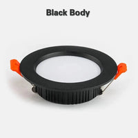 Spot Encastré LED Downlight: 12W 15W 18W 9W AC220V 5W 7W 110V - Luminaires Aluminium Intérieur | Marco Lucetti Corps noir / Blanc chaud 3000K / 18W 110V