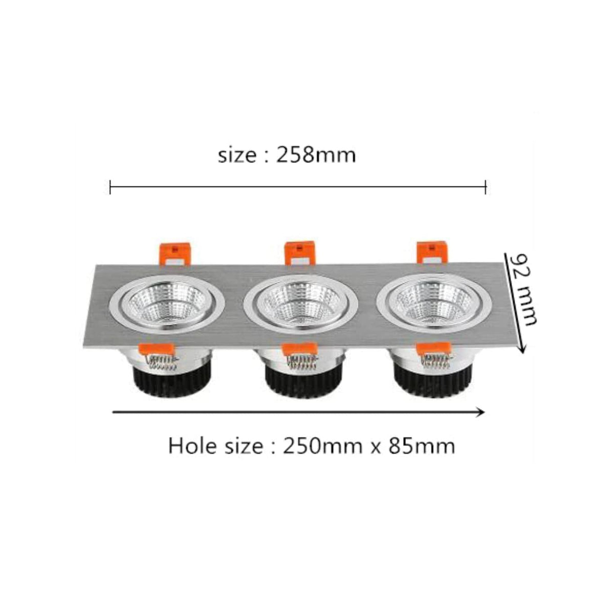 Spot industriel LED Yaninah en métal square | Marco Lucetti