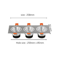 Spot industriel LED Yaninah en métal square | Marco Lucetti