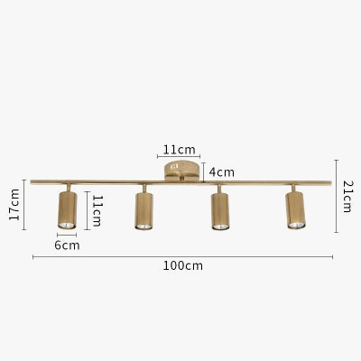 Spot Lampe Plafond LED Or Brillant | Marco Lucetti