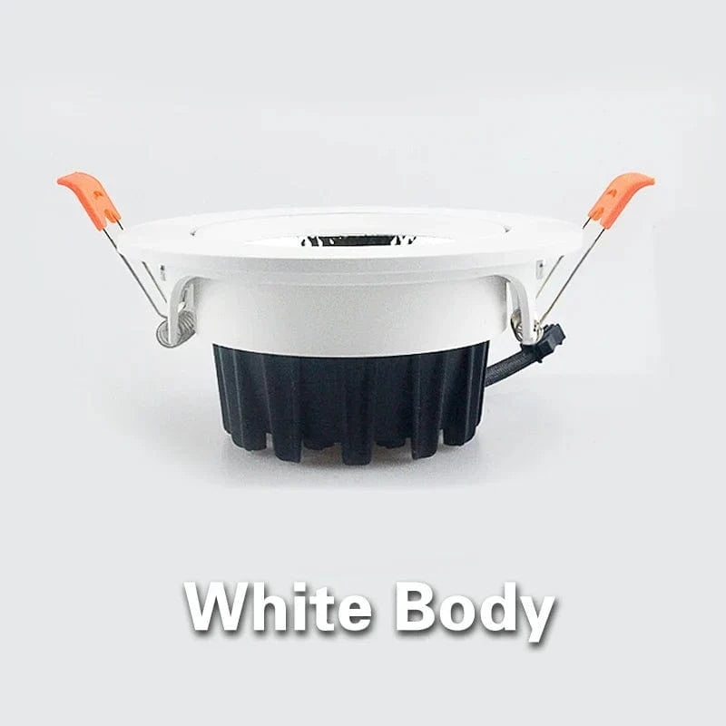 Spot LED à intensité variable 7W 9W spots 12W 15W AC90V-260V 5W 18W 24W COB puce encastré plafonniers - Solution d'éclairage personnalisée pour votre maison. | Marco Lucetti Corps blanc / Blanc chaud 3000K / 5W à intensité variable