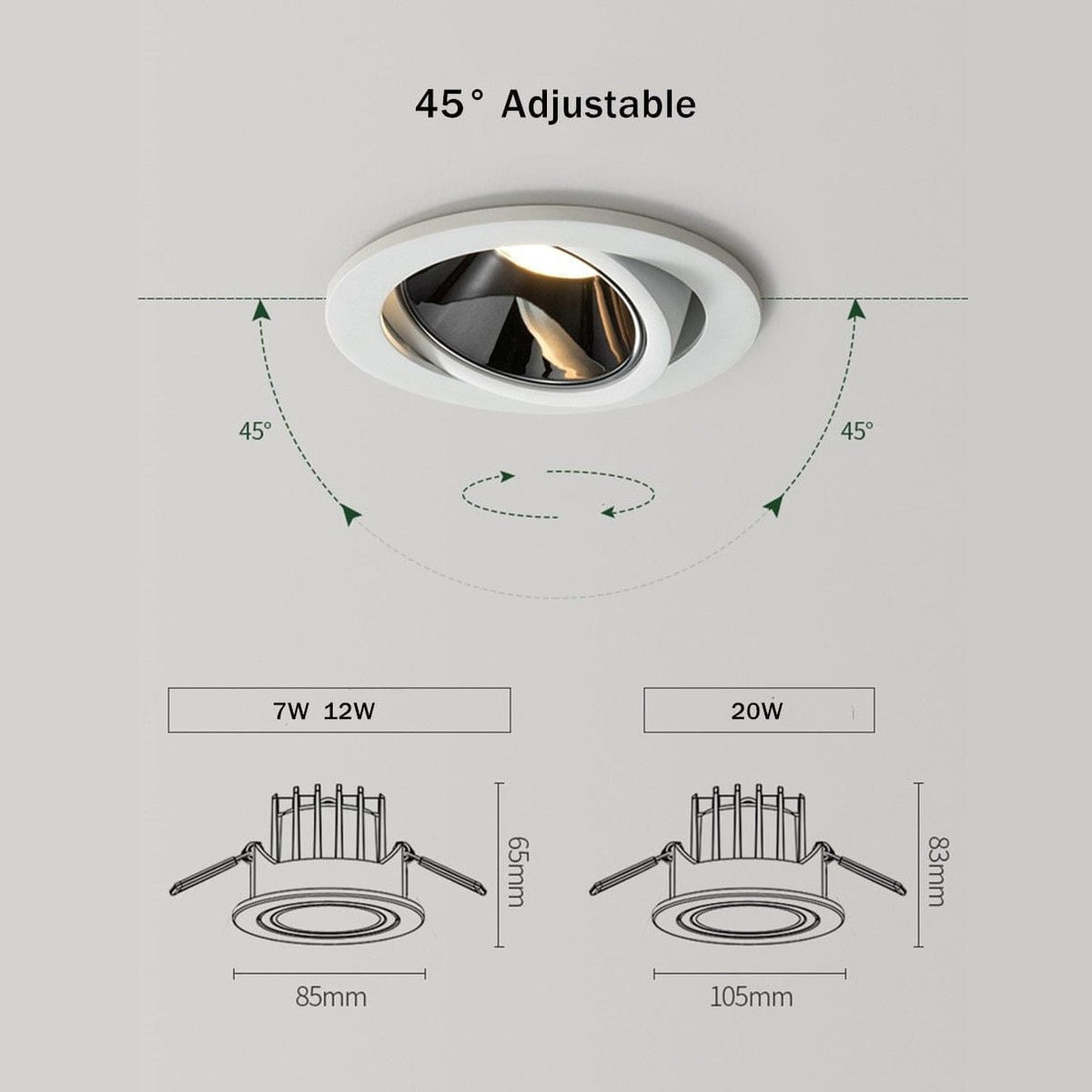 Spot LED Alora : Design et Angle Réglable | Marco Lucetti