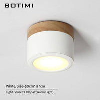 Spot LED Bois Cylindrique de Botimi | Marco Lucetti Blanc