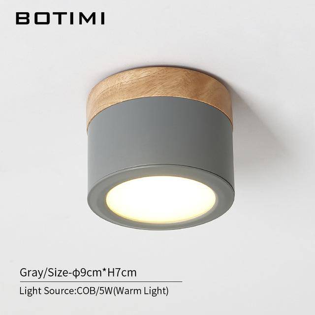 Spot LED Bois Cylindrique de Botimi | Marco Lucetti Gris