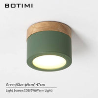 Spot LED Bois Cylindrique de Botimi | Marco Lucetti Vert