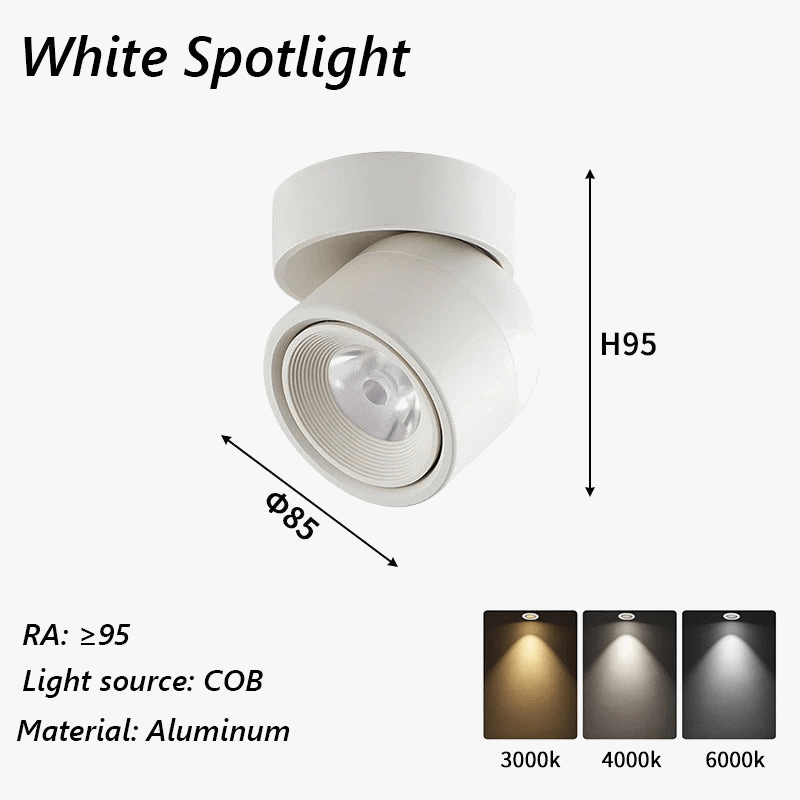 Spot LED Brilm Moderne Intérieur Aluminium Downlight Réglable à 360° | Marco Lucetti