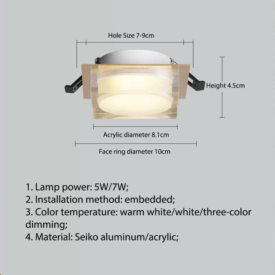 Spot LED Carré Chromé "Design" | Marco Lucetti