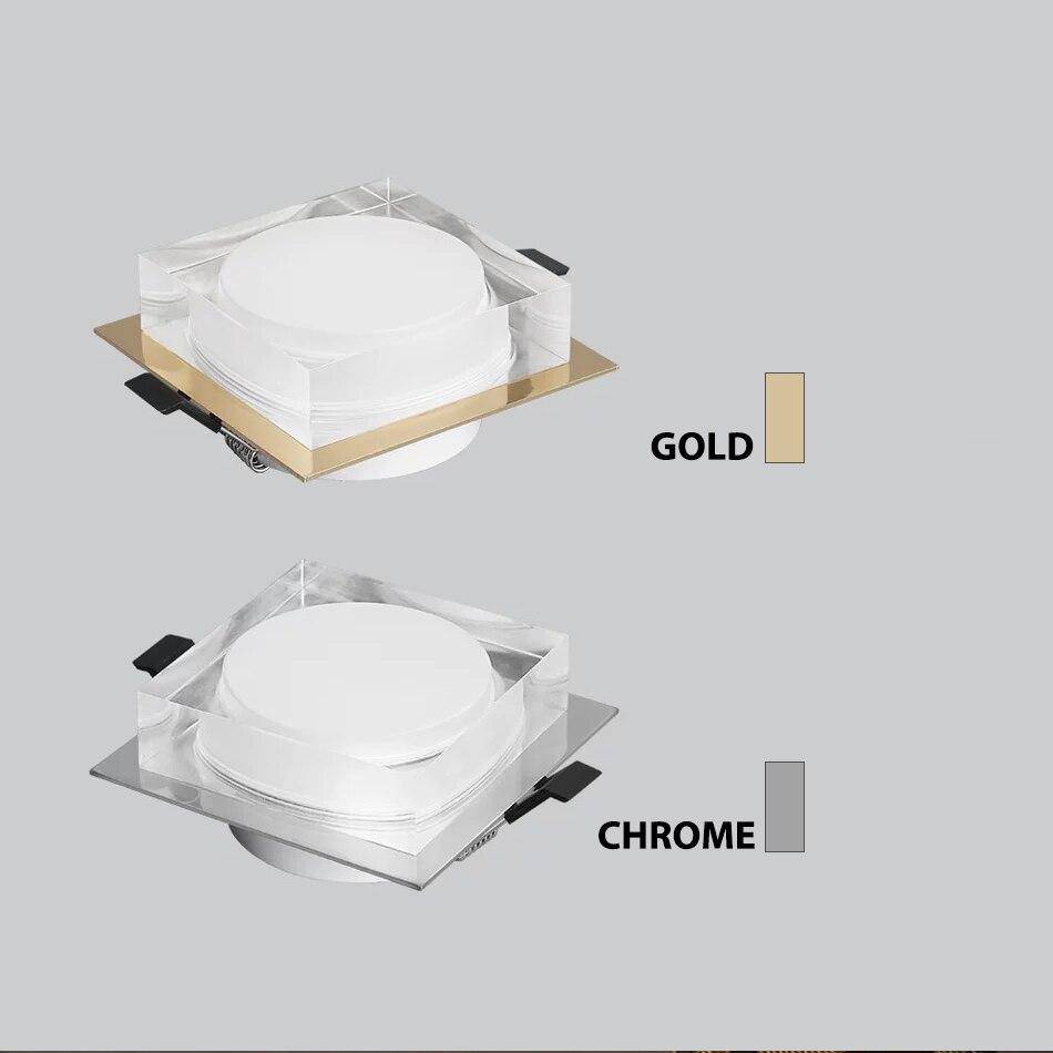 Spot LED Carré Chromé "Design" | Marco Lucetti