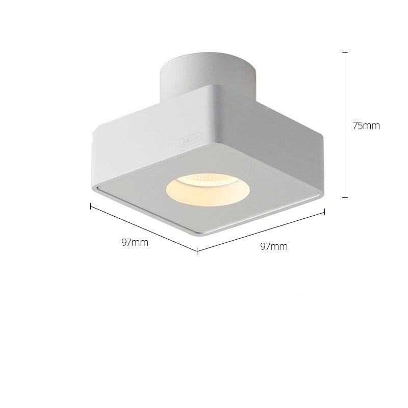 Spot LED Carré Design - Aubenas | Marco Lucetti A - Blanc / Chaude