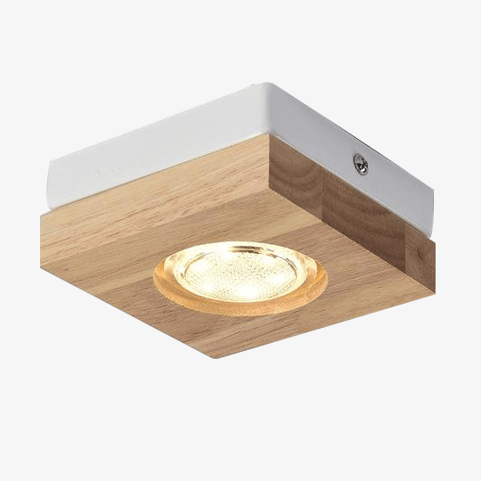 Spot LED carré en bois de la marque Botimi | Marco Lucetti Carré