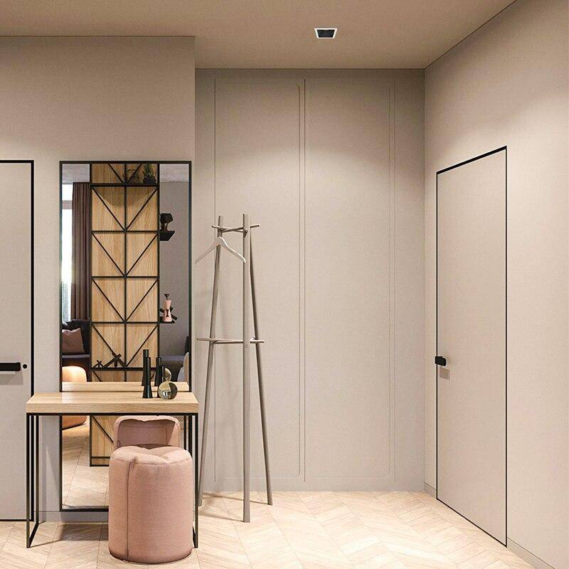 Spot LED carré encastré avec bordures épaisses blanches | Marco Lucetti