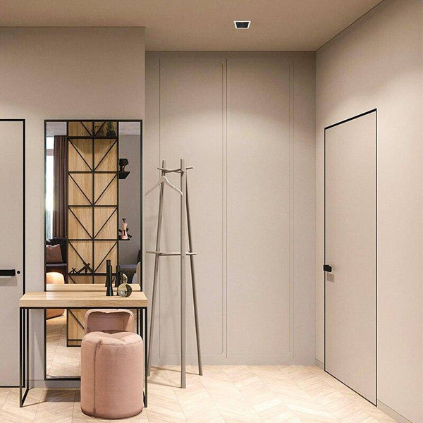 Spot LED carré encastré avec bordures épaisses blanches | Marco Lucetti