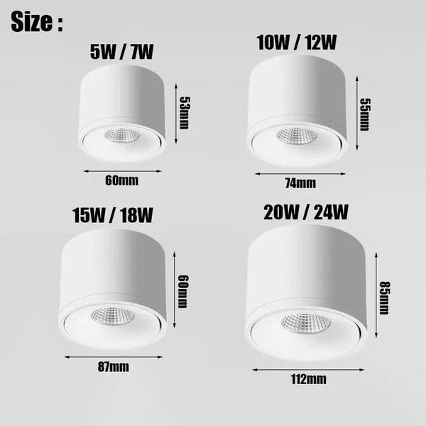 Spot LED COB rotatifs à intensité variable - Sélection  | Marco Lucetti