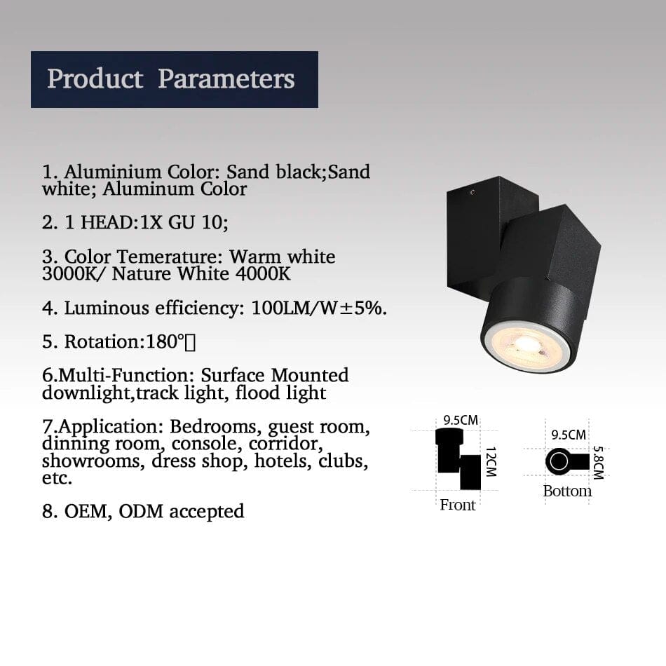 Spot LED Cube Aluminium | Marco Lucetti