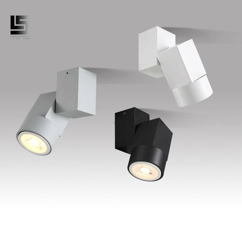 Spot LED Cube Aluminium | Marco Lucetti Noir / Naturelle
