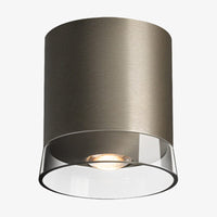 Spot LED cylindre en métal Nickel | Marco Lucetti Chaude