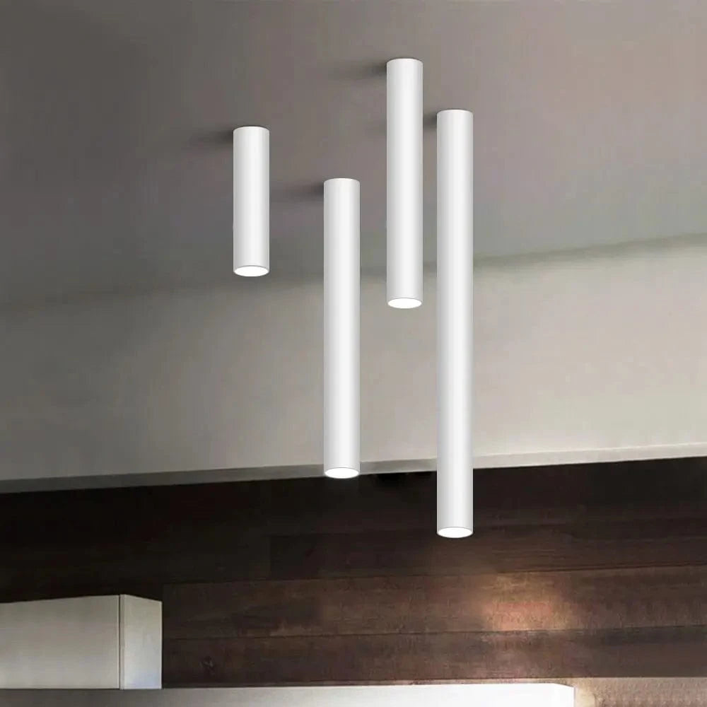 Spot LED cylindre Long moderne en aluminium monté en Surface pour un éclairage sophistiqué en intérieur | Marco Lucetti