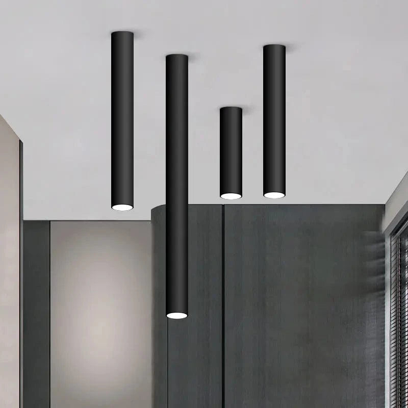 Spot LED cylindre Long moderne en aluminium monté en Surface pour un éclairage sophistiqué en intérieur | Marco Lucetti