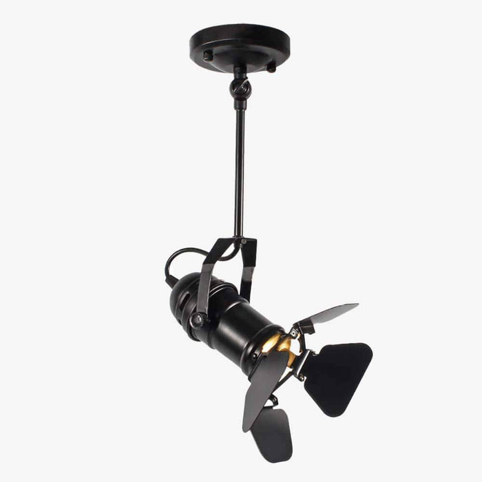 Spot LED cylindre métal noir - Style Caméra | Marco Lucetti 1
