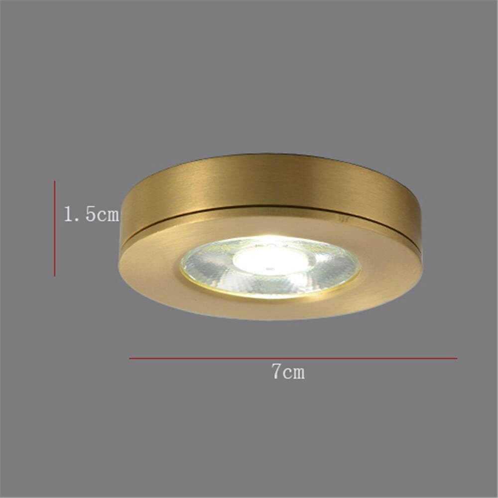 Spot LED cylindrique en métal doré Tarm - Style contemporain | Marco Lucetti B / Chaude