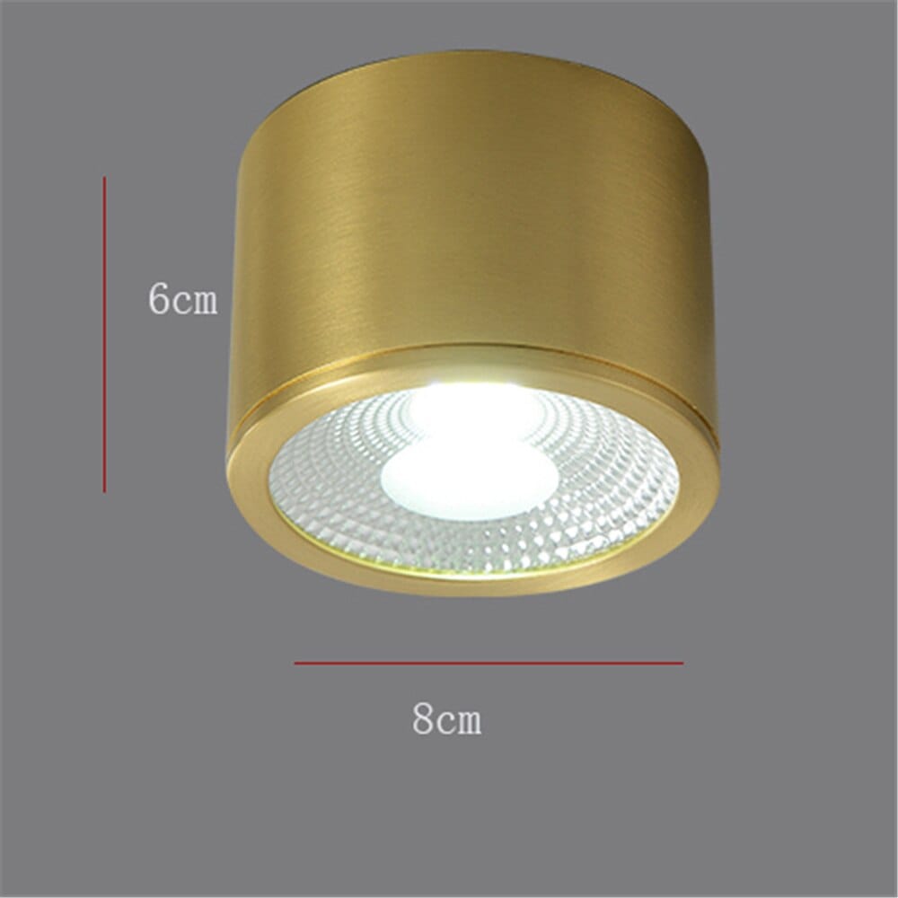 Spot LED cylindrique en métal doré Tarm - Style contemporain | Marco Lucetti E / Chaude