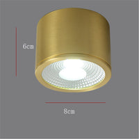 Spot LED cylindrique en métal doré Tarm - Style contemporain | Marco Lucetti E / Chaude