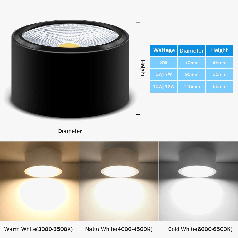 Spot LED Dimmable pour Décoration Intérieure Monté en Surface - Choisissez la Qualité. | Marco Lucetti
