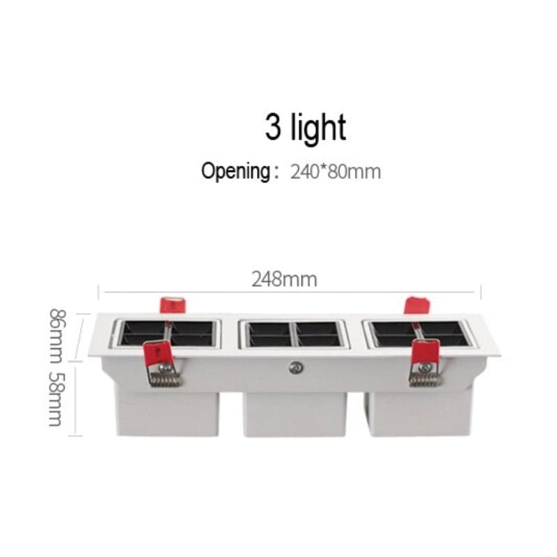 Spot LED Dina: Design Moderne, Angle Ajustable 60° | Marco Lucetti 3 lampes / Chaude