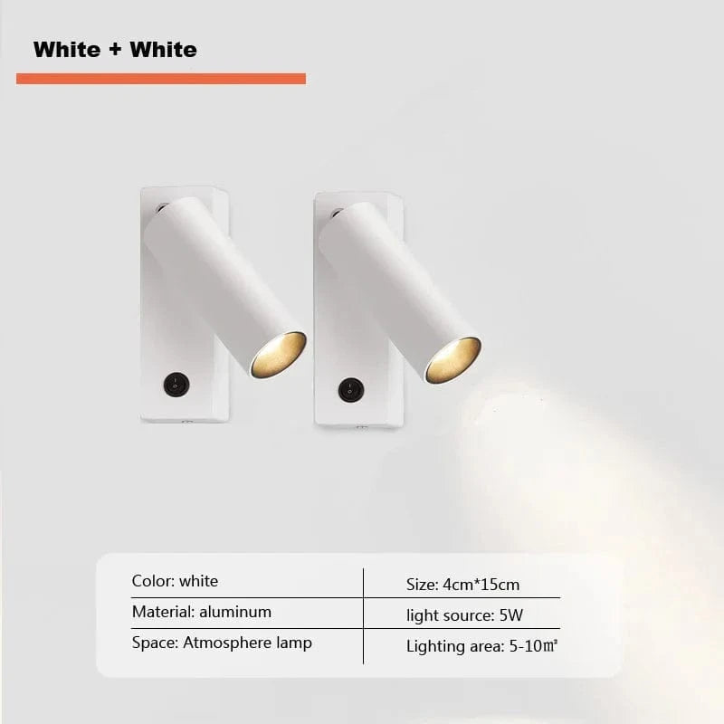 Spot LED Directionnel pour Applique Murale | Marco Lucetti C-Blanc 2 pièces / BLANC CHAUD