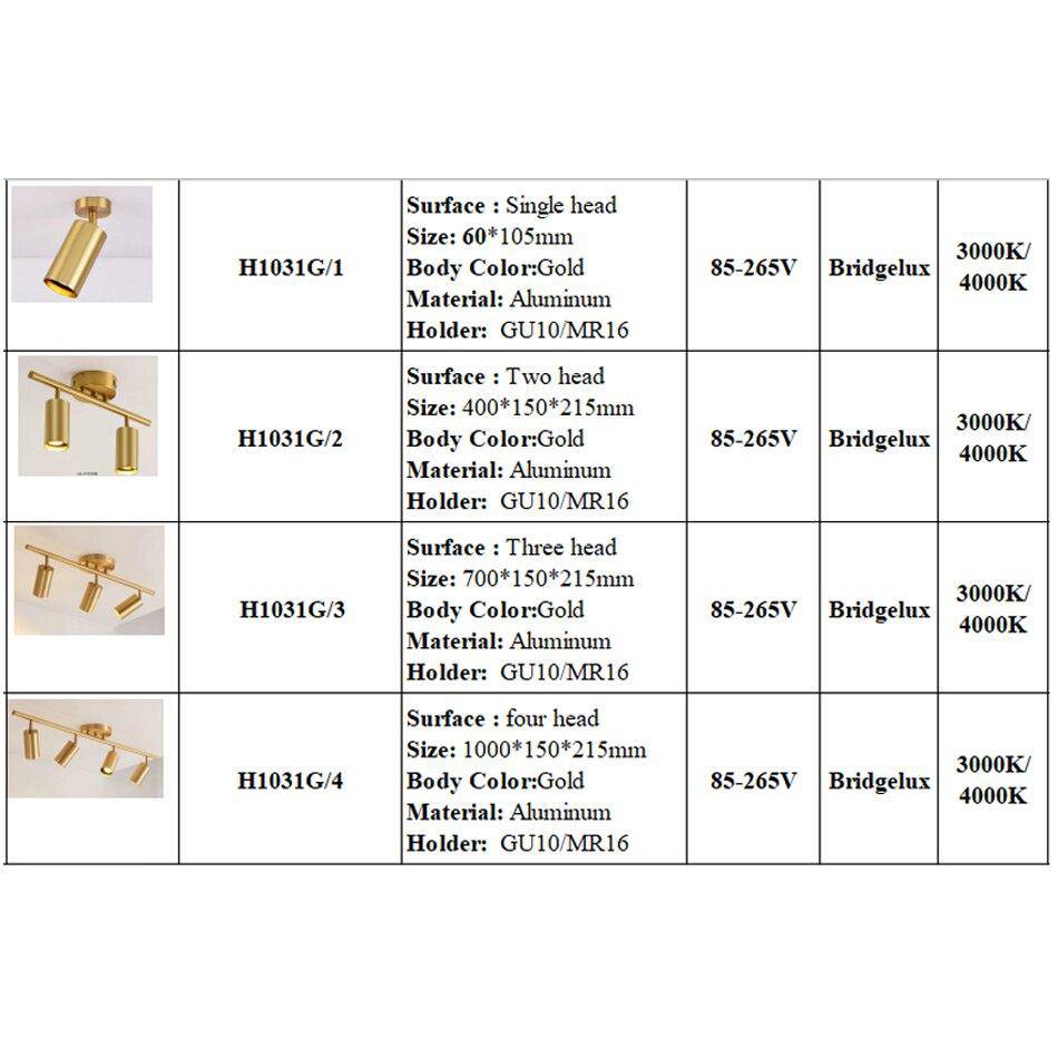 Spot LED doré modern arrondi | Marco Lucetti