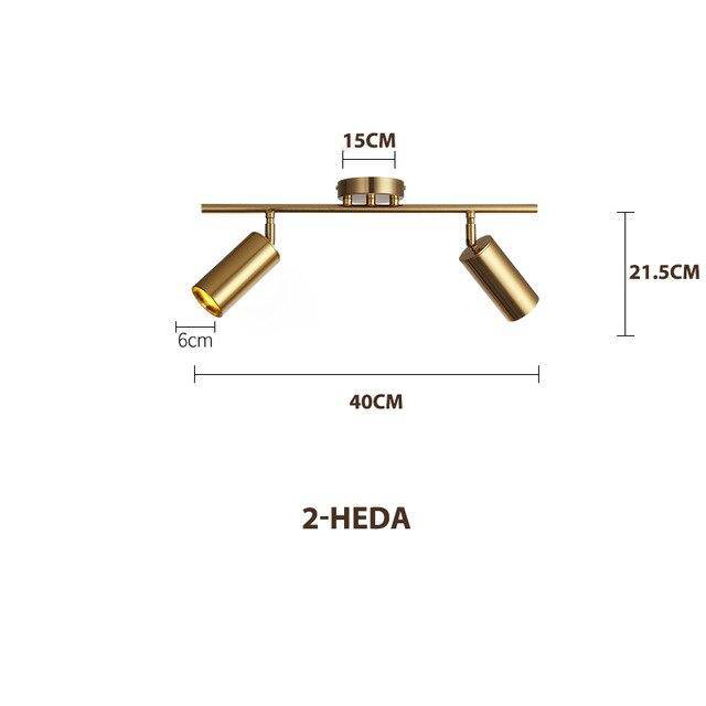 Spot LED doré modern arrondi | Marco Lucetti 2 lampes / Naturelle