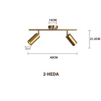 Spot LED doré modern arrondi | Marco Lucetti 2 lampes / Naturelle