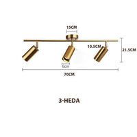 Spot LED doré modern arrondi | Marco Lucetti 3 lampes / Naturelle