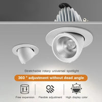 Spot LED Downlight 360° Réglable Encastré pour Salle à Manger et Salon - Luminaires LED  | Marco Lucetti