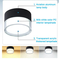 Spot LED Downlight monté en Surface plafonnier nordique - Variétés de 5W à 24W | Marco Lucetti