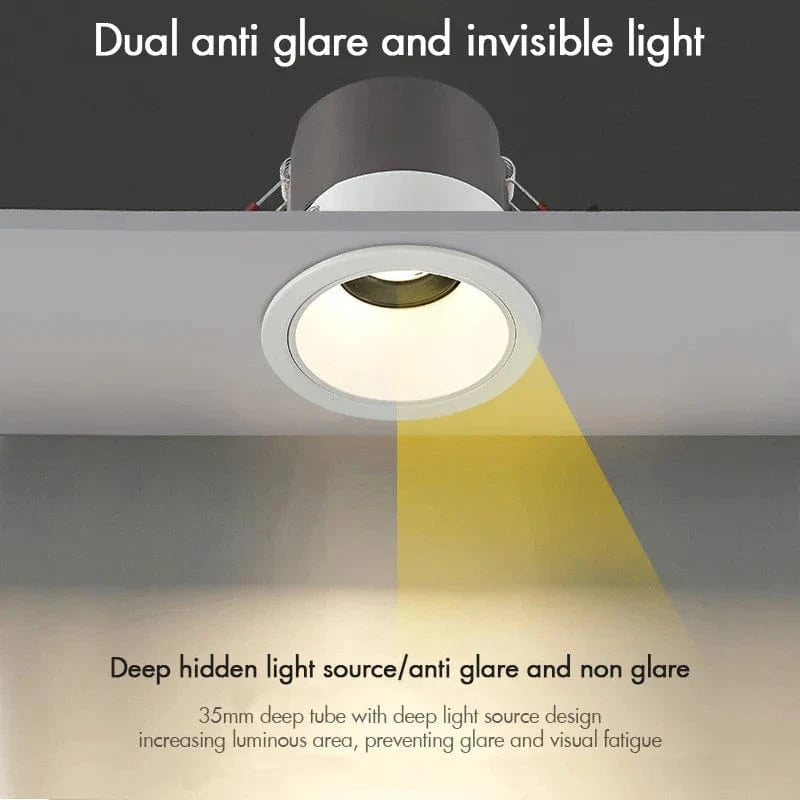 Spot LED encastrable anti-éblouissement avec intensité ajustable | Marco Lucetti