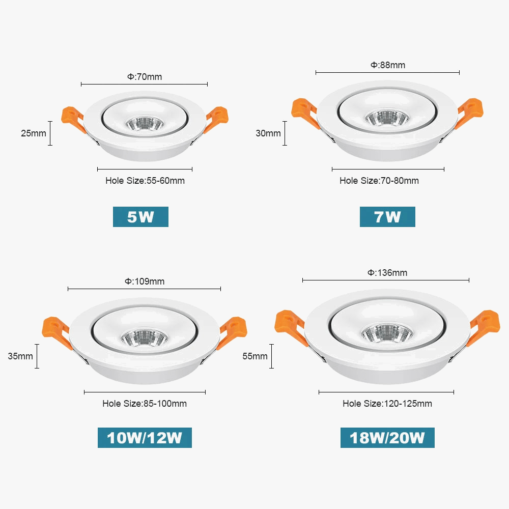 Spot LED Encastrable Brillant pour Intérieur | Marco Lucetti