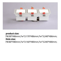 Spot LED Encastrable Carré 7W - Collection Colombe | Marco Lucetti