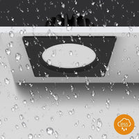 Spot LED encastré étanche pour éclairage intérieur et extérieur - Marque lumiluxe | Marco Lucetti Carré Noir / Blanc chaud / 12W