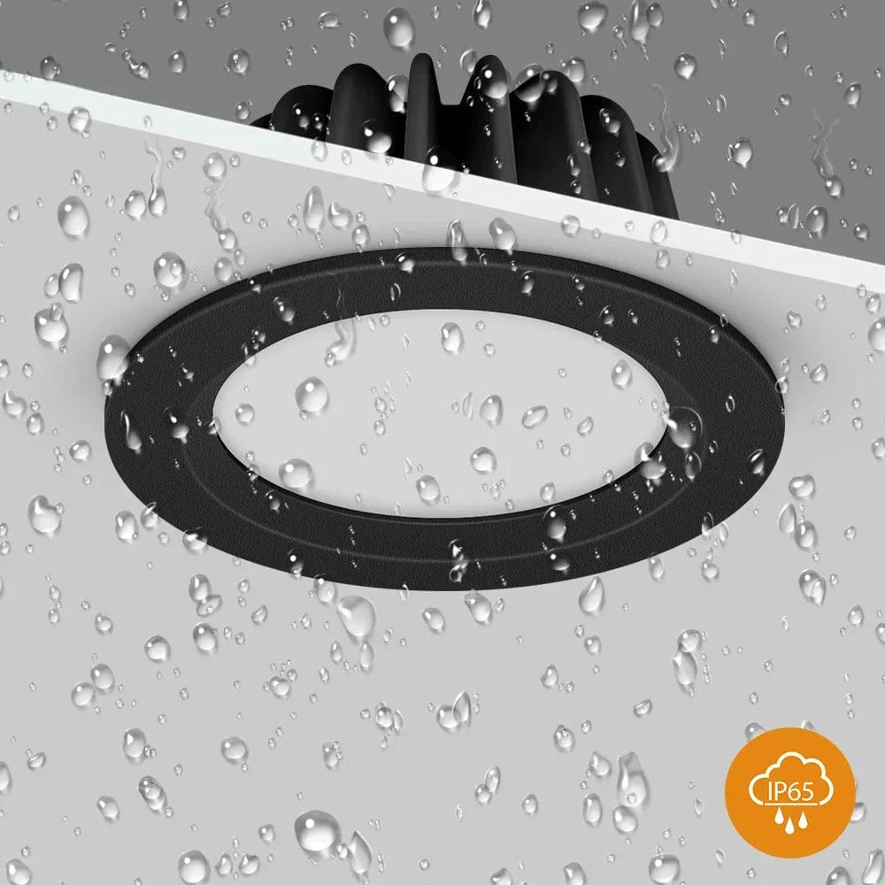 Spot LED encastré étanche pour éclairage intérieur et extérieur - Marque lumiluxe | Marco Lucetti Rond Noir / Blanc chaud / 15W