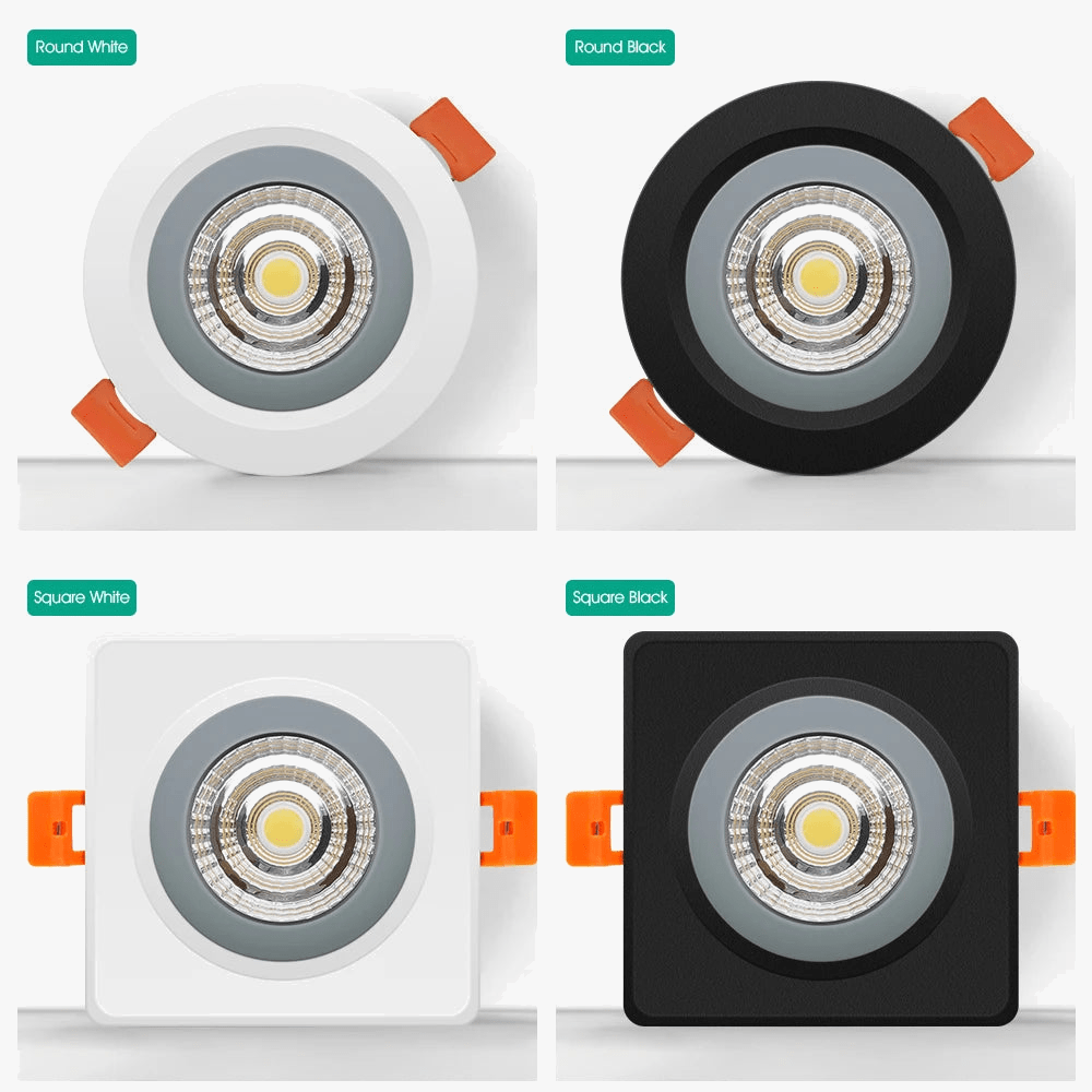 Spot LED étanche Downlight encastré pour salle de bain et cuisine - Anti-buée - Éclairage hôtel de salle de douche | Marco Lucetti