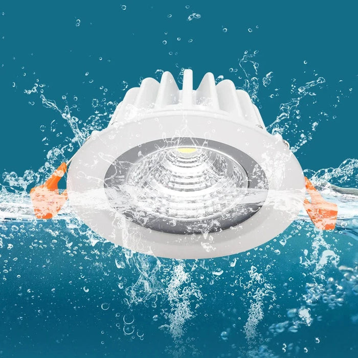 Spot LED étanche Downlight encastré pour salle de bain et cuisine - Anti-buée - Éclairage hôtel de salle de douche | Marco Lucetti