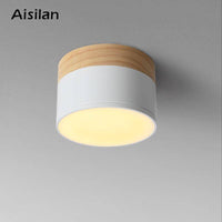 Spot LED moderne rond avec finition en bois - Style Loft | Marco Lucetti