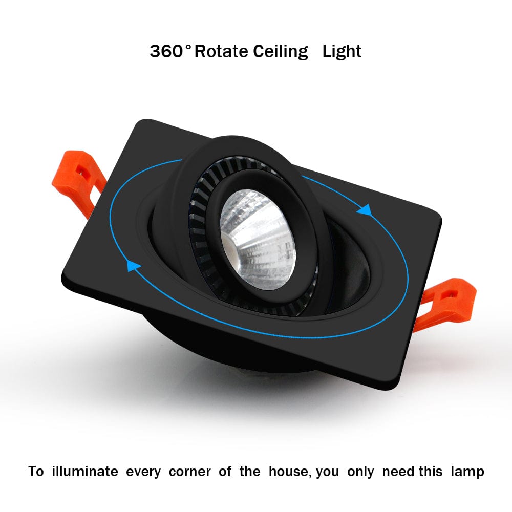 Spot LED moderne rotatif 360° - Solal Square Base | Marco Lucetti