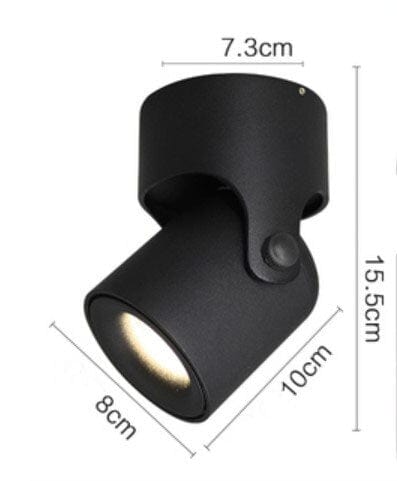 Spot LED Obby : Éclairage ajustable | Marco Lucetti Noir - L / Chaude